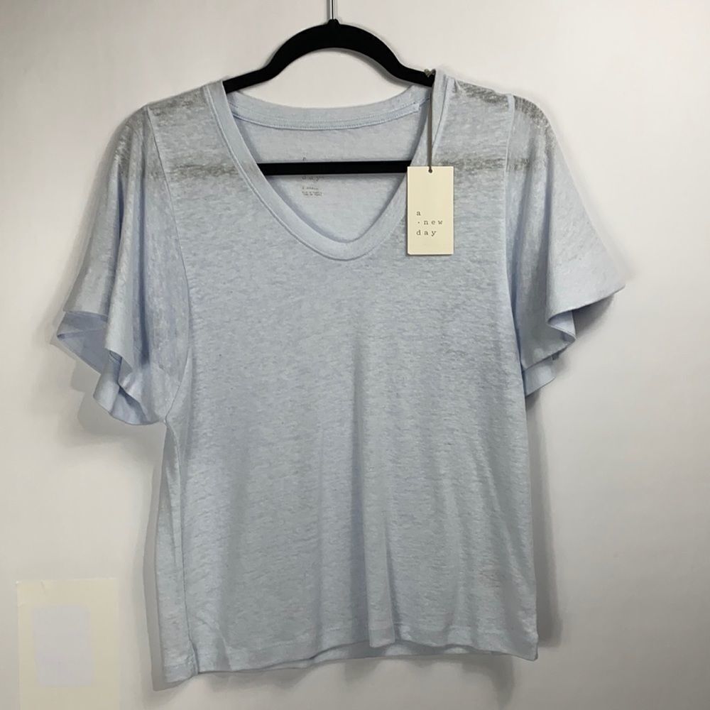 3For$20 a new day Light Blue Tee size XS